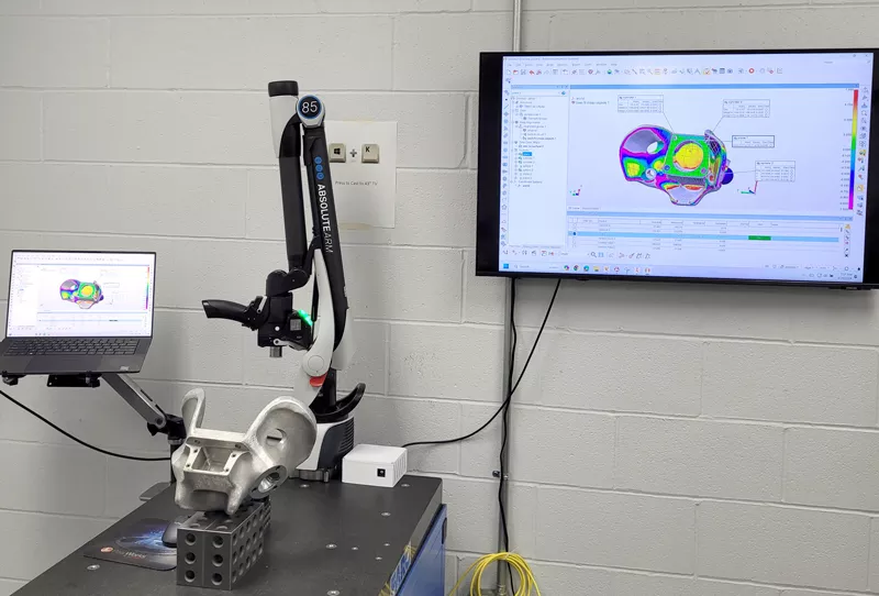 Digitalização de um osso pélvico usando um scanner 3D Hexagon AS1 e o PolyWorks|Inspector